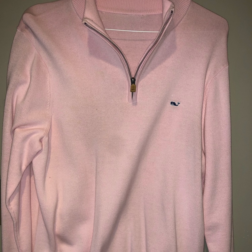 Vineyard Vines Pink Quarter-zip Pullover Size: M
